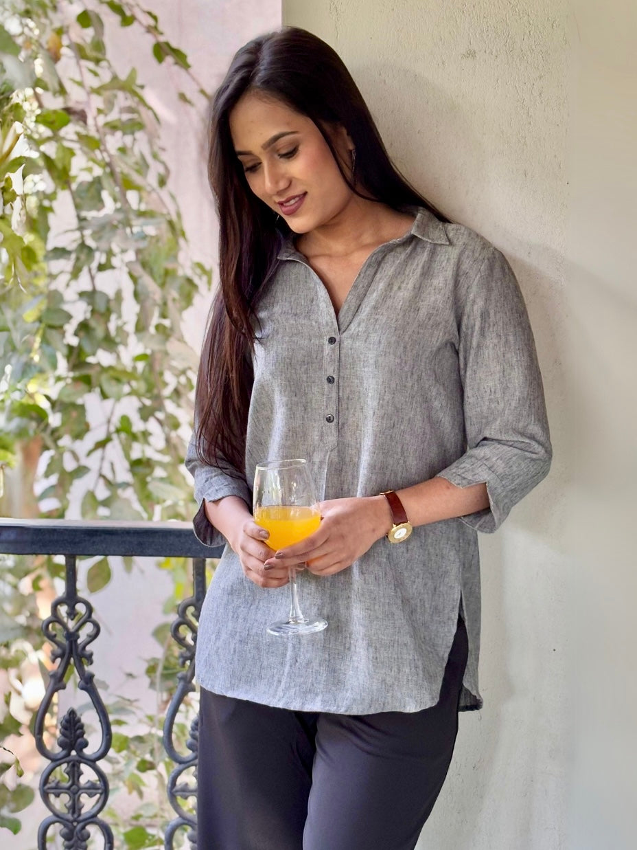 Silver Textured Tunic