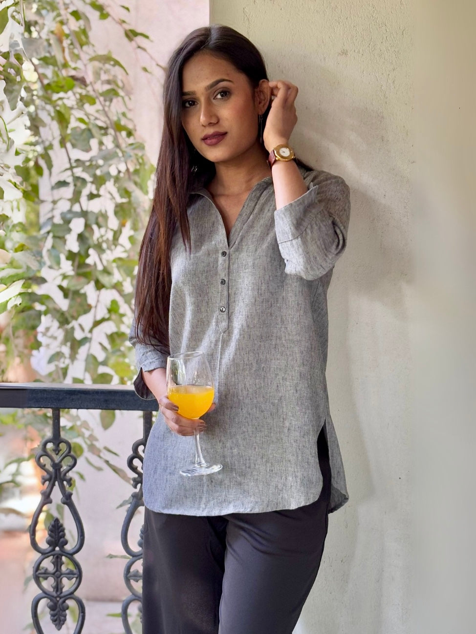Silver Textured Tunic