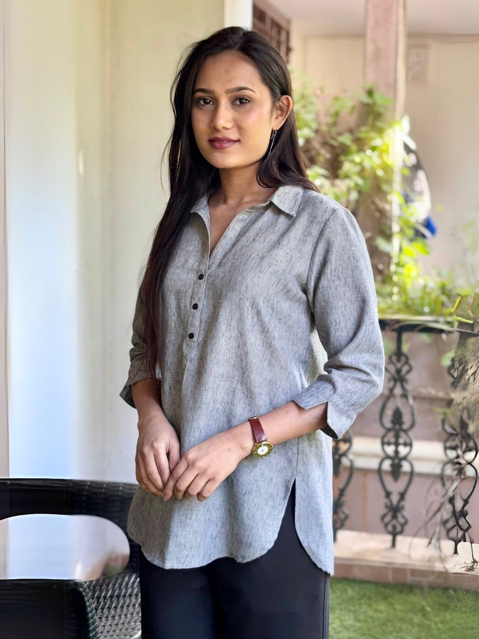 Silver Textured Tunic