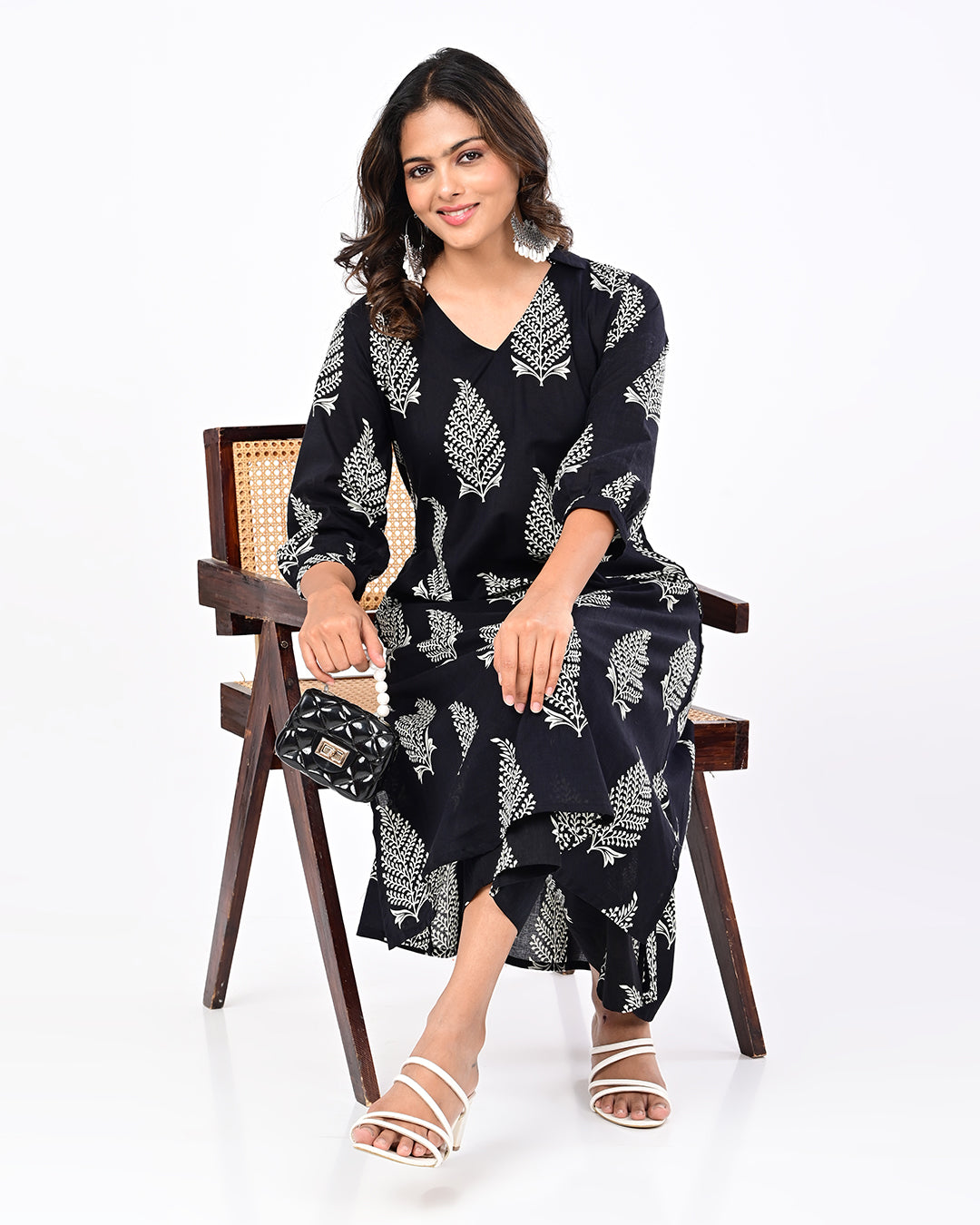 Noir Leaf Kurta Set