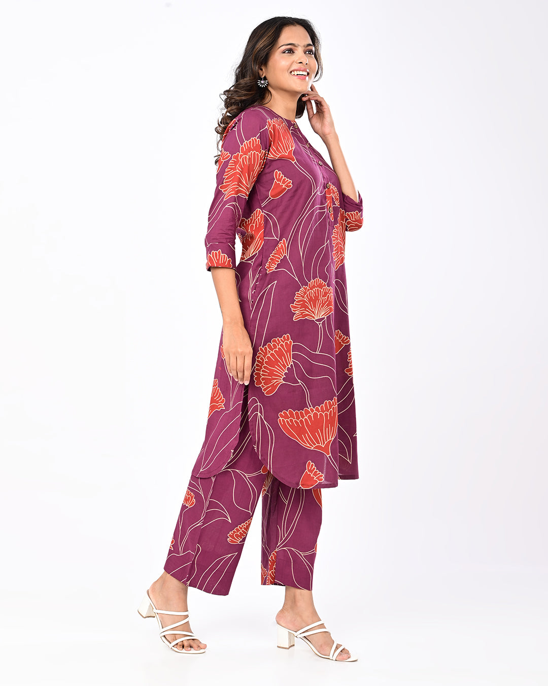Peach Blossom Kurta Set