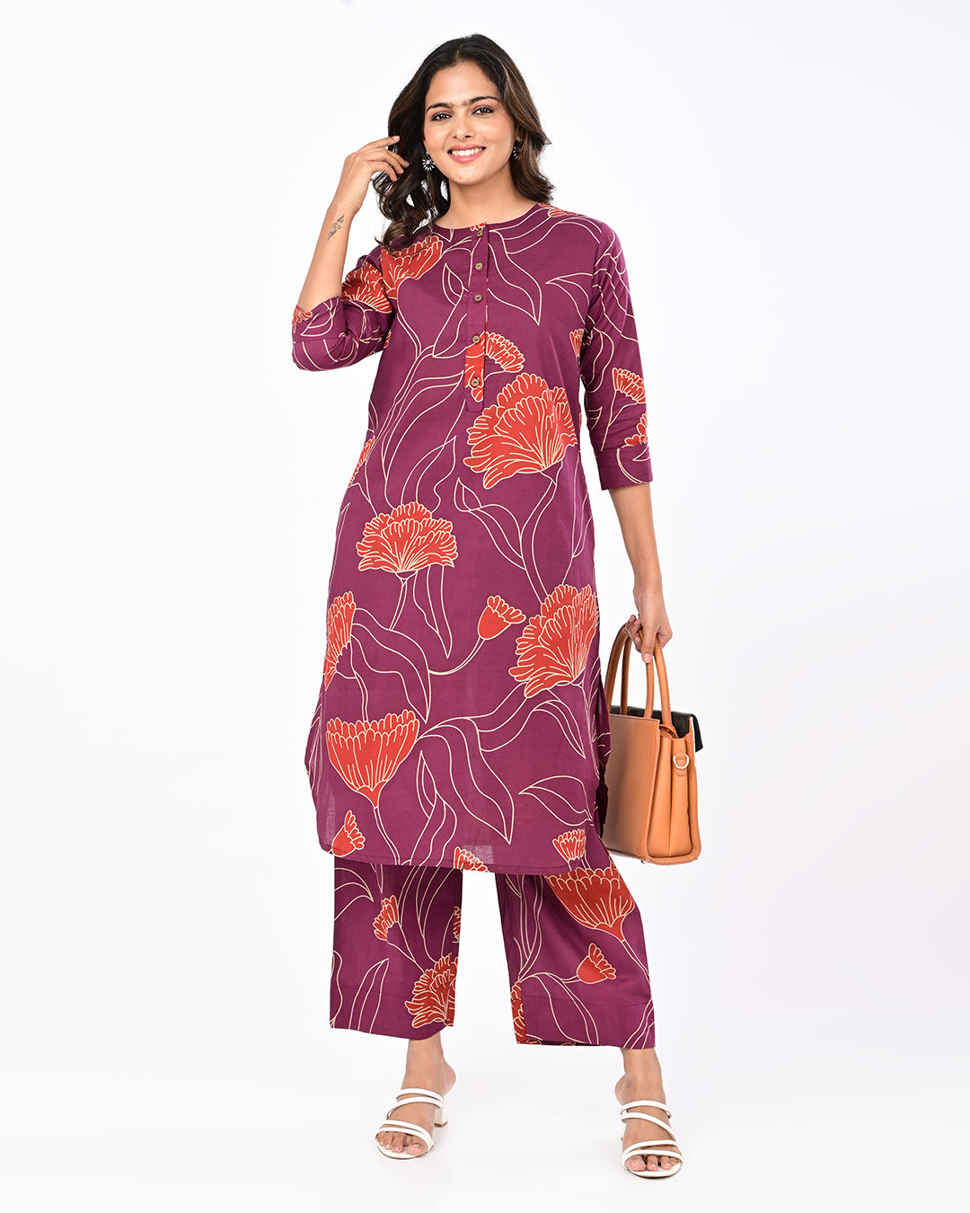 Peach Blossom Kurta Set