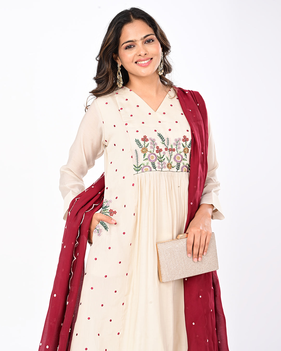 Meher White & Red Set