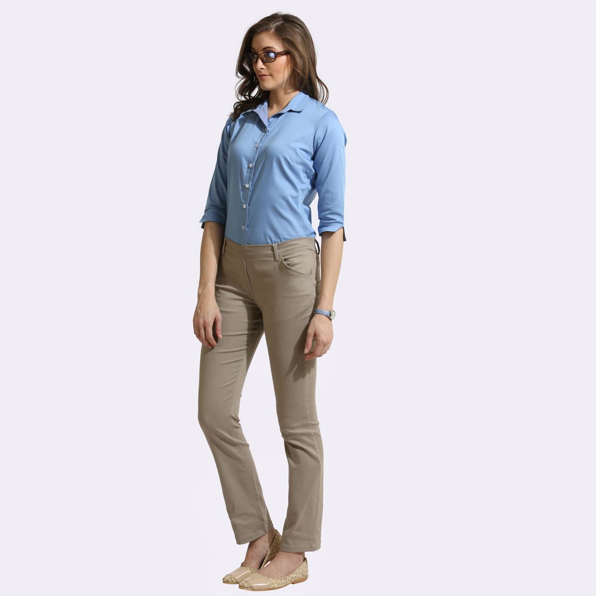 The Elasto Pants Cotton Super Stretch Pull On Light Brown