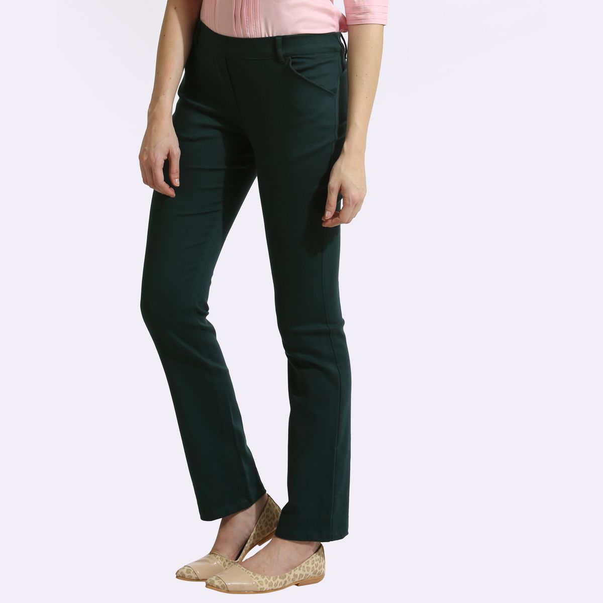 The Elasto Pants Cotton Super Stretch Pull On Deep Green