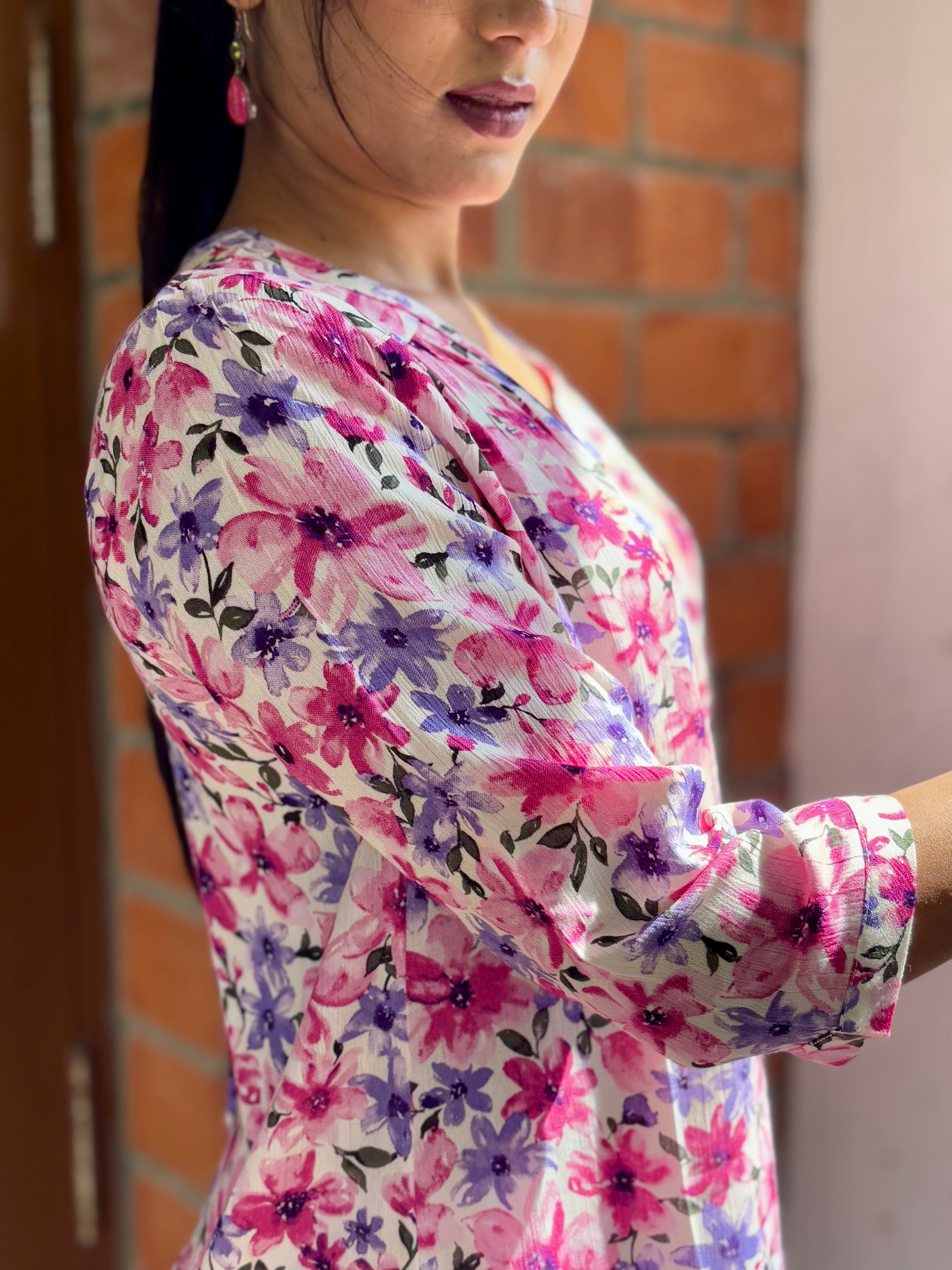 Flora Tunic  - Moss Crepe