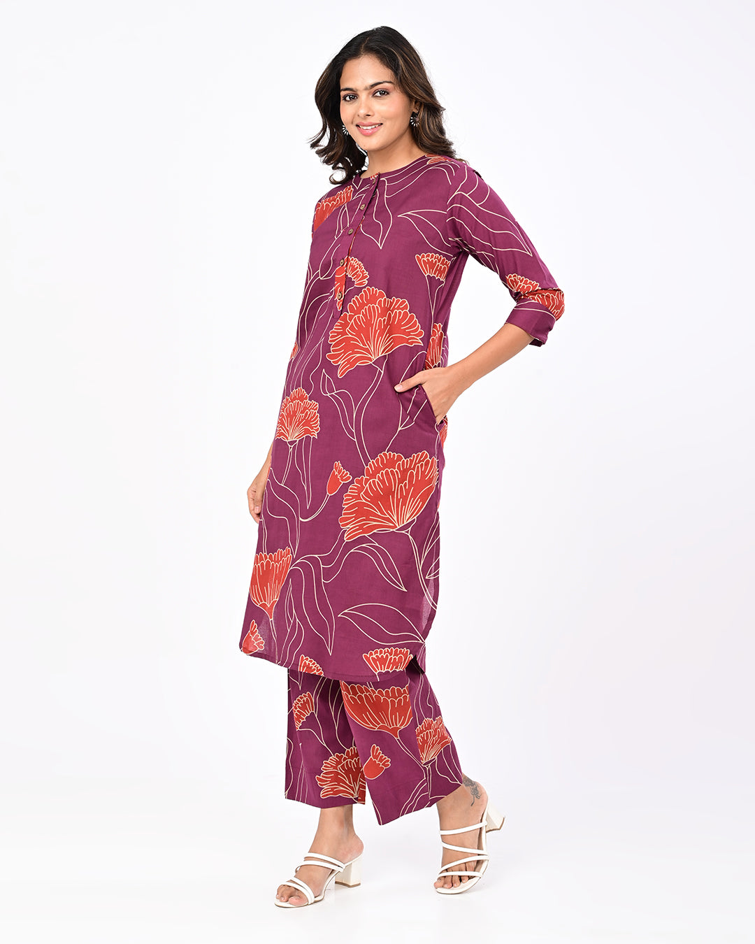 Peach Blossom Kurta Set