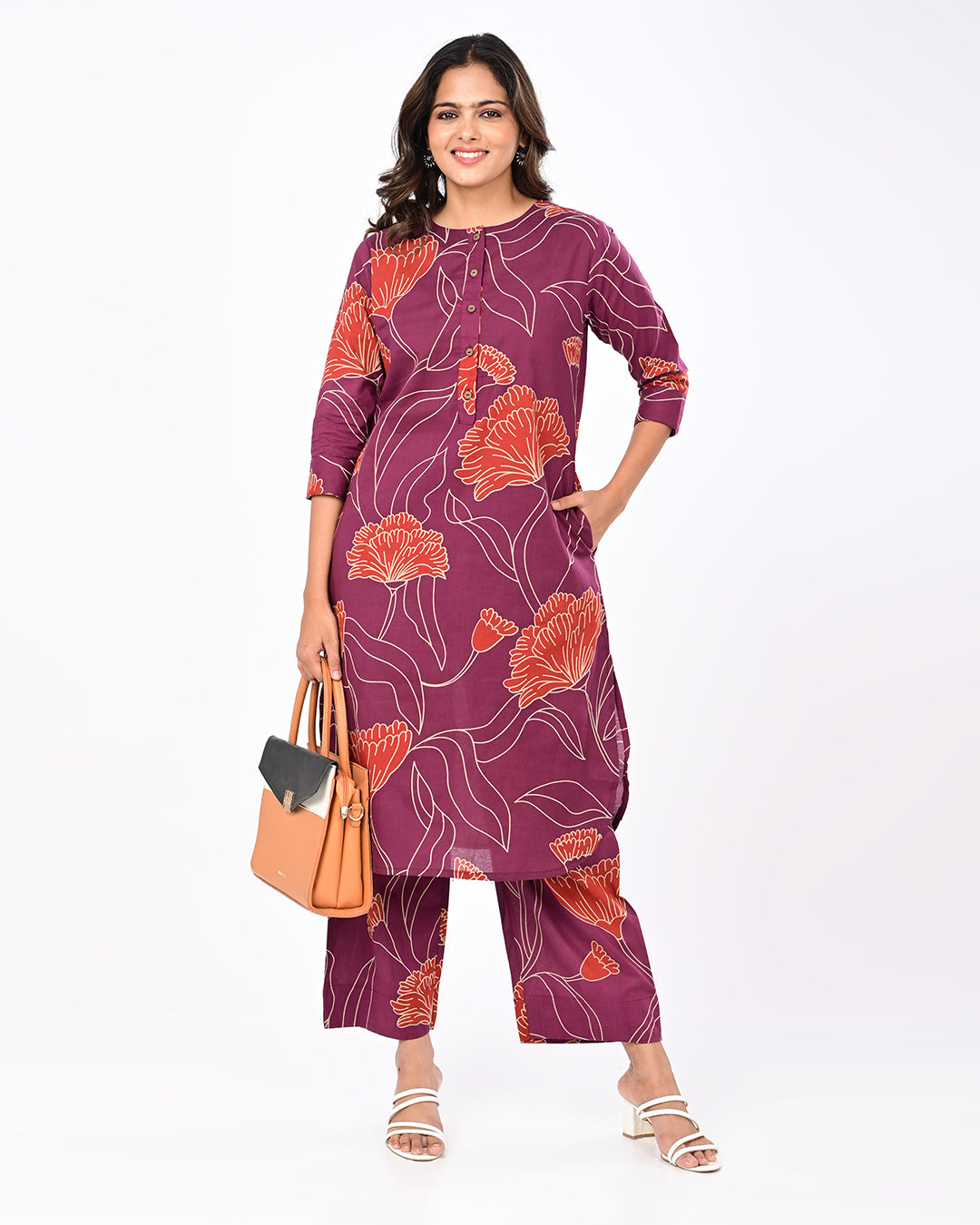 Peach Blossom Kurta Set