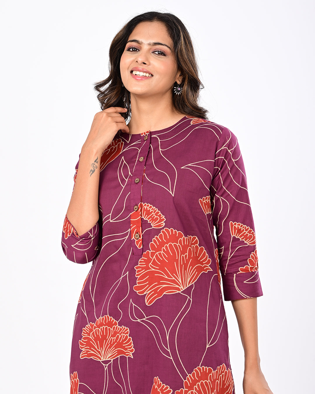 Peach Blossom Kurta Set