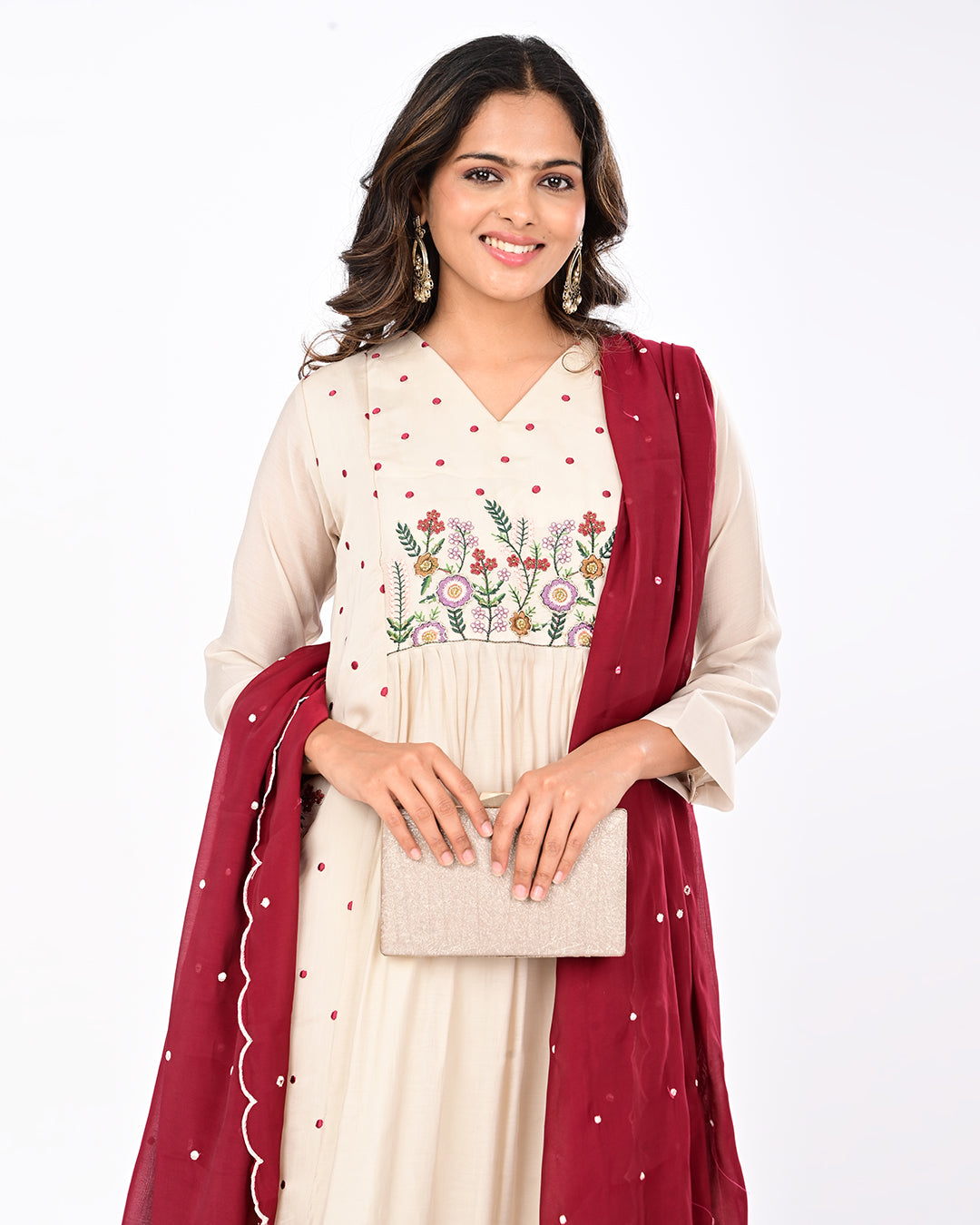 Meher White & Red Set