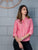 Pink Lurex Hidden Placket Shirt