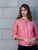 Pink Lurex Hidden Placket Shirt