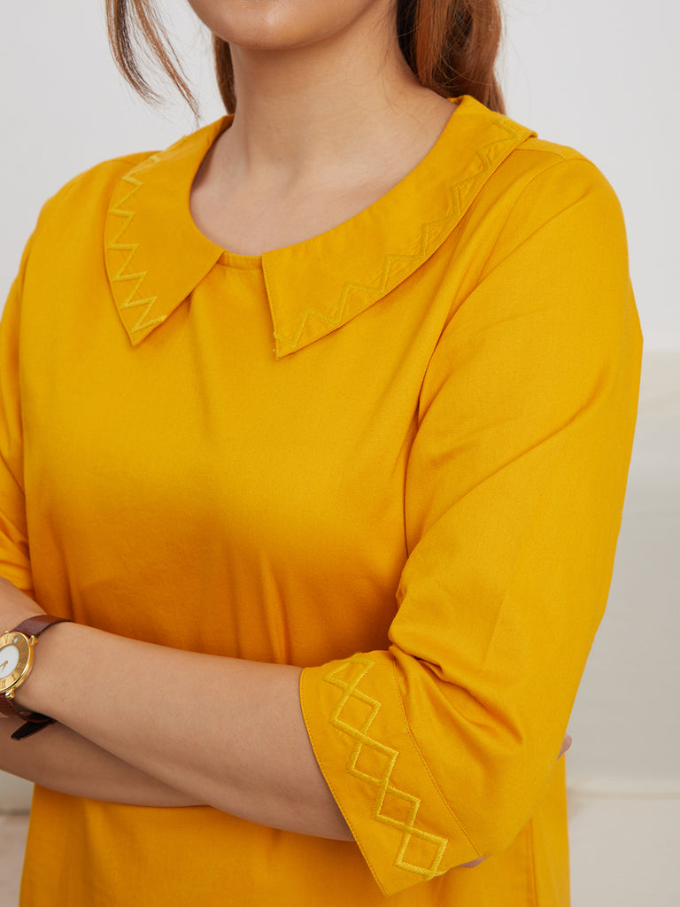 Honey 'Pure Cotton' Peter pan Embriodered Top