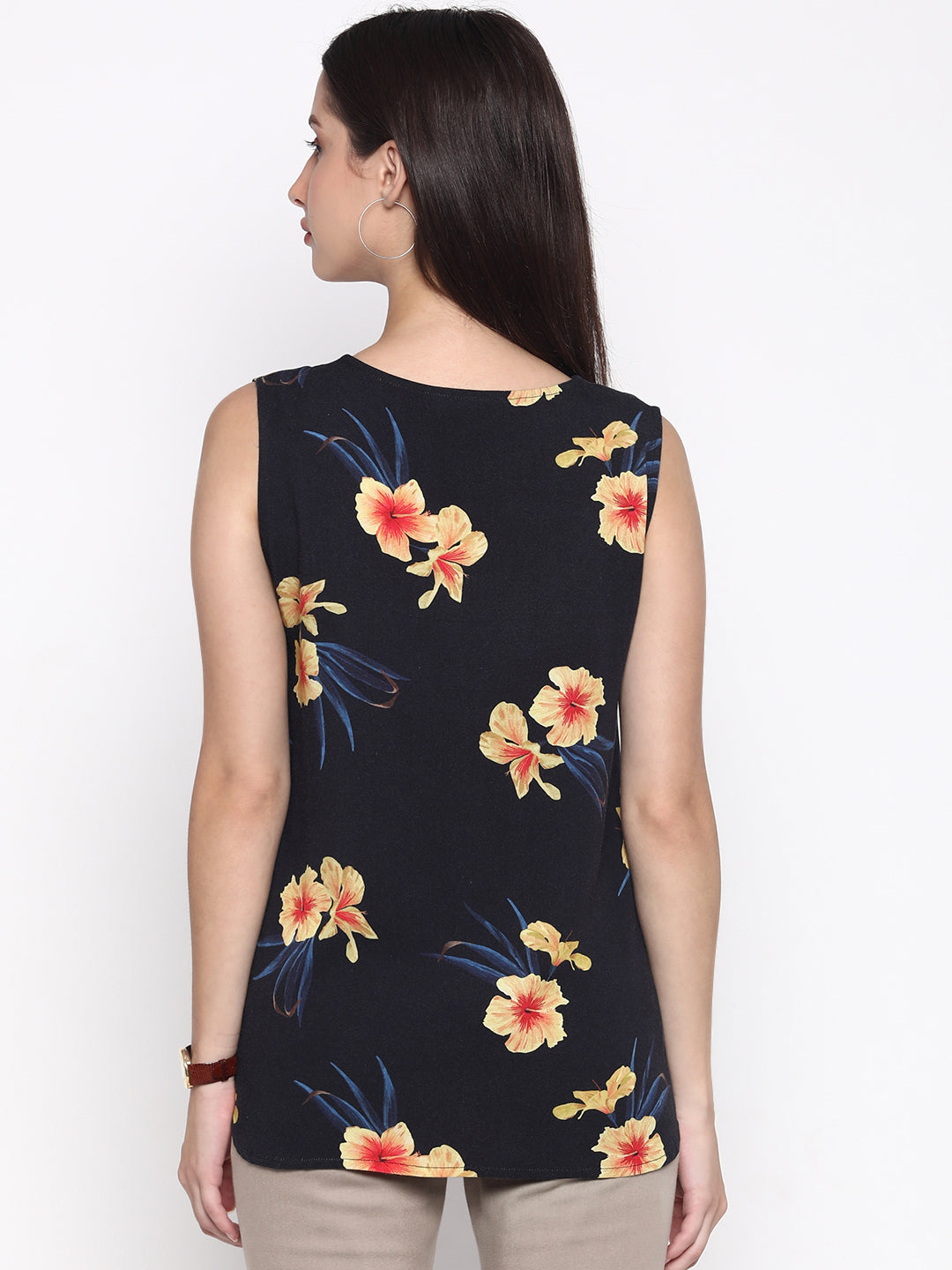 Hibiscus 'Viscose' Floral Sleeveless Top