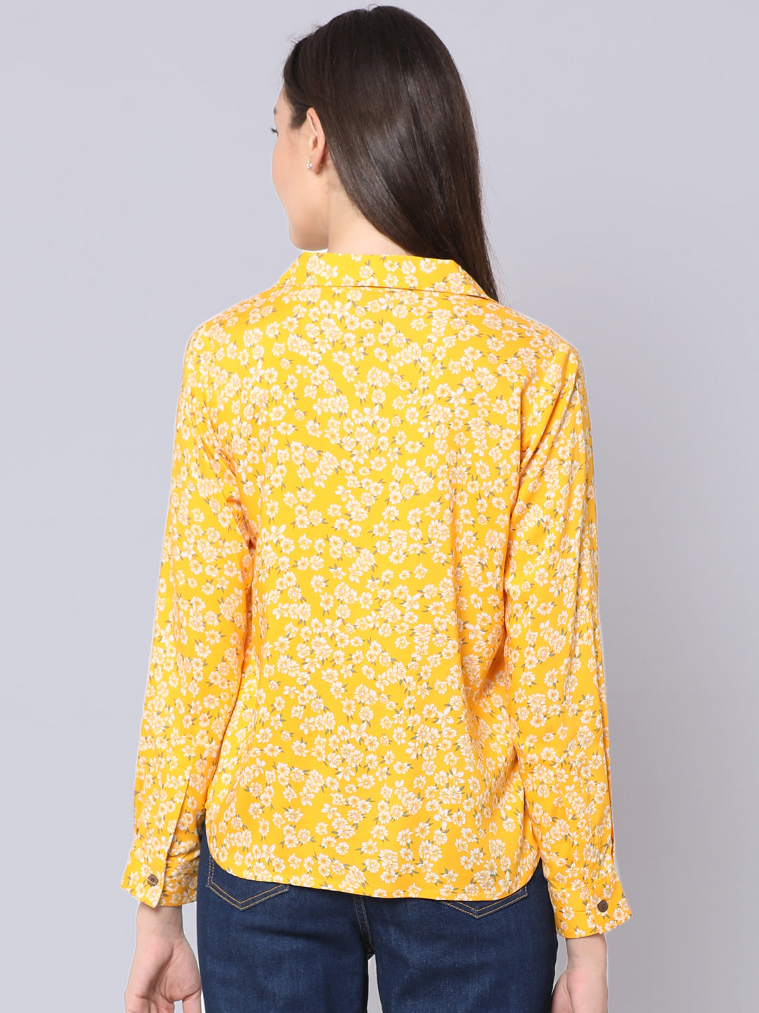 Daffodil "Pure Viscose" Collared Printed Top