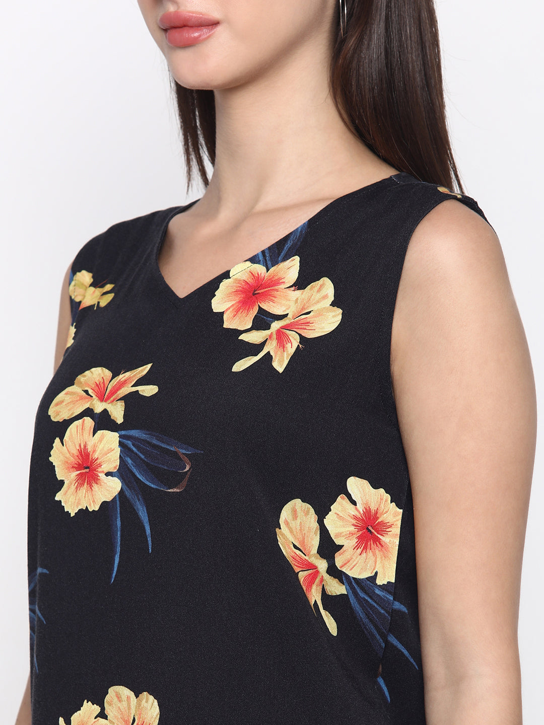 Hibiscus 'Viscose' Floral Sleeveless Top