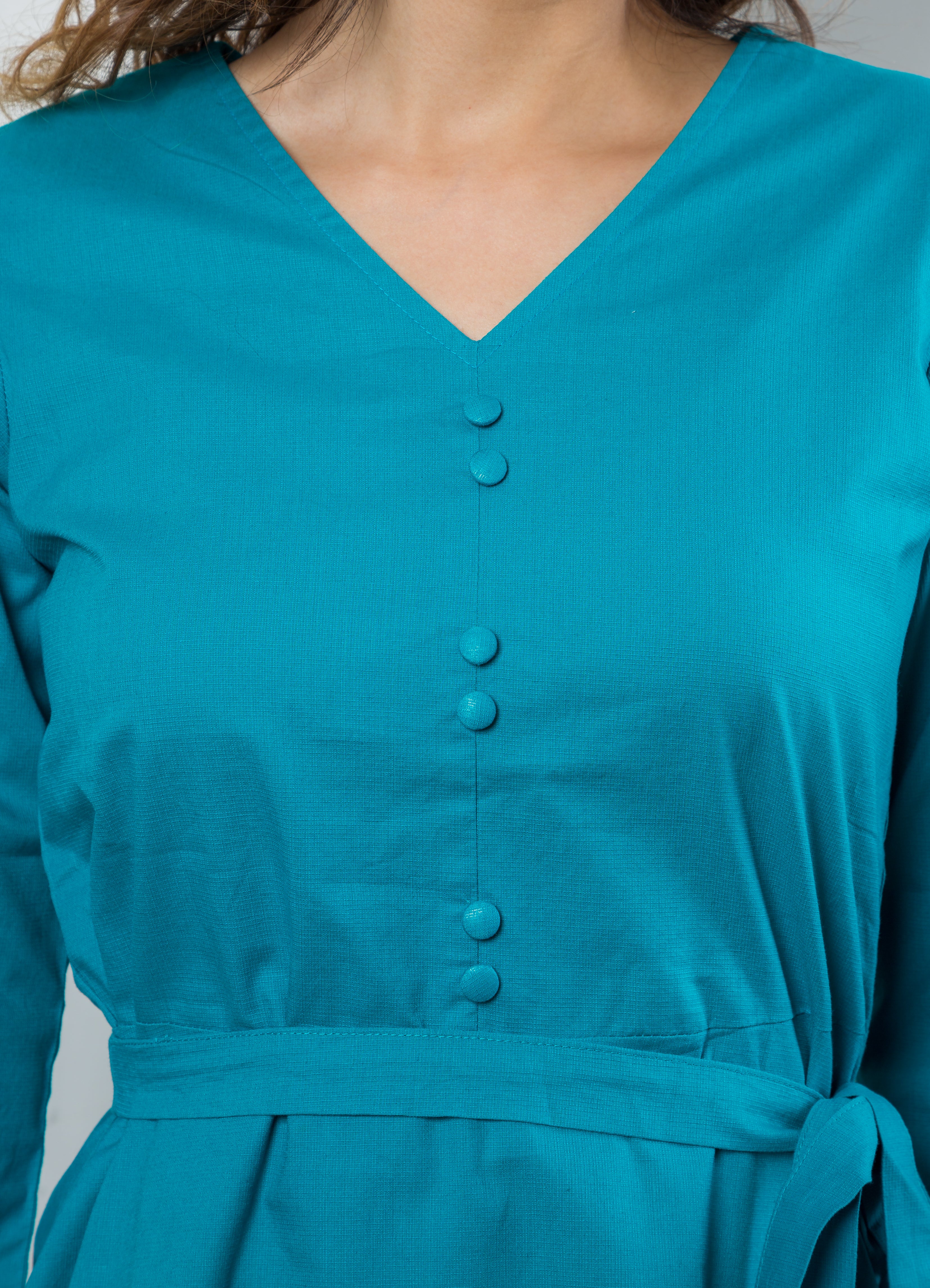 Teal 'Pure Cotton' Dress