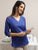 Navy V-Neck Top