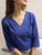 Navy V-Neck Top