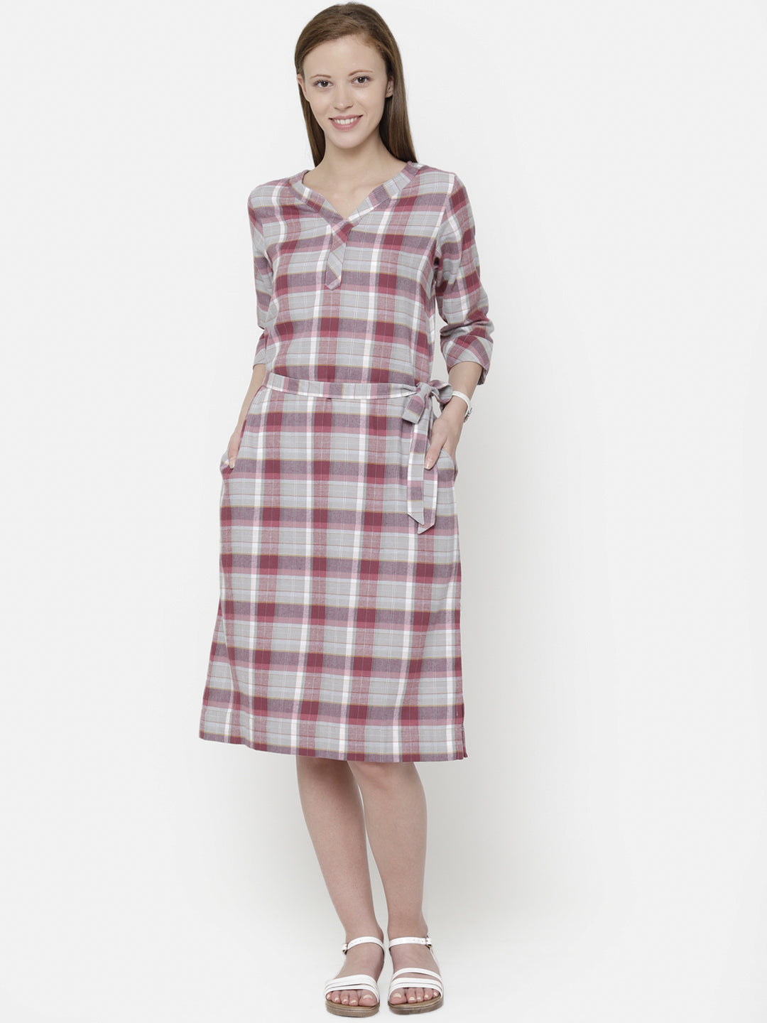 Blush "Cotton Flannel" Plaid Dress