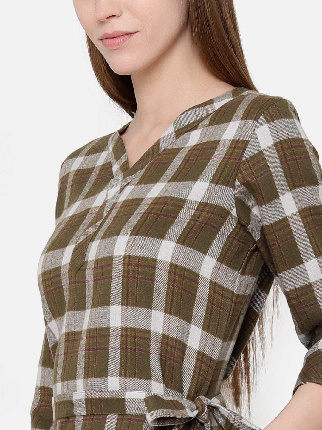 Basil "Cotton Flannel" Plaid Dress