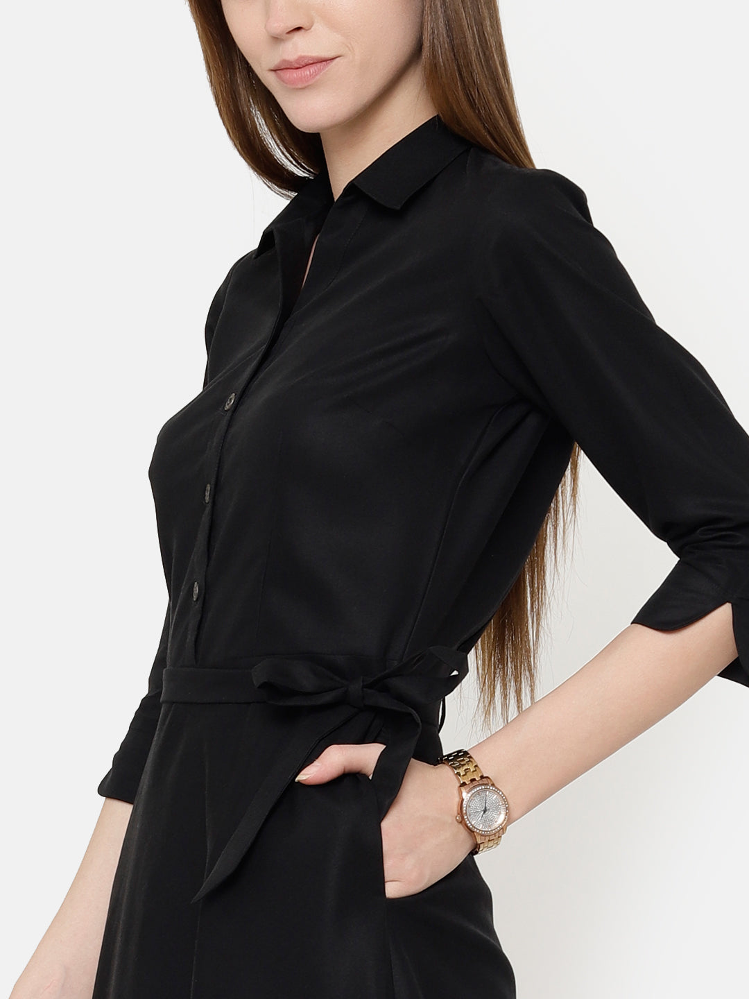 Black Pearl "Viscose" Shirt Dress