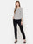 Black and white Stripes Round Neck Top