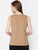 Brown Self Design Sleeveless Top