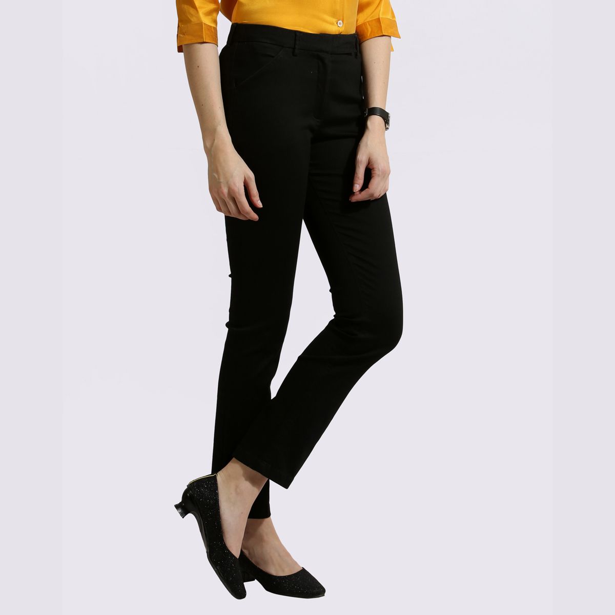 The Elsa Pants Cotton Stretch Black