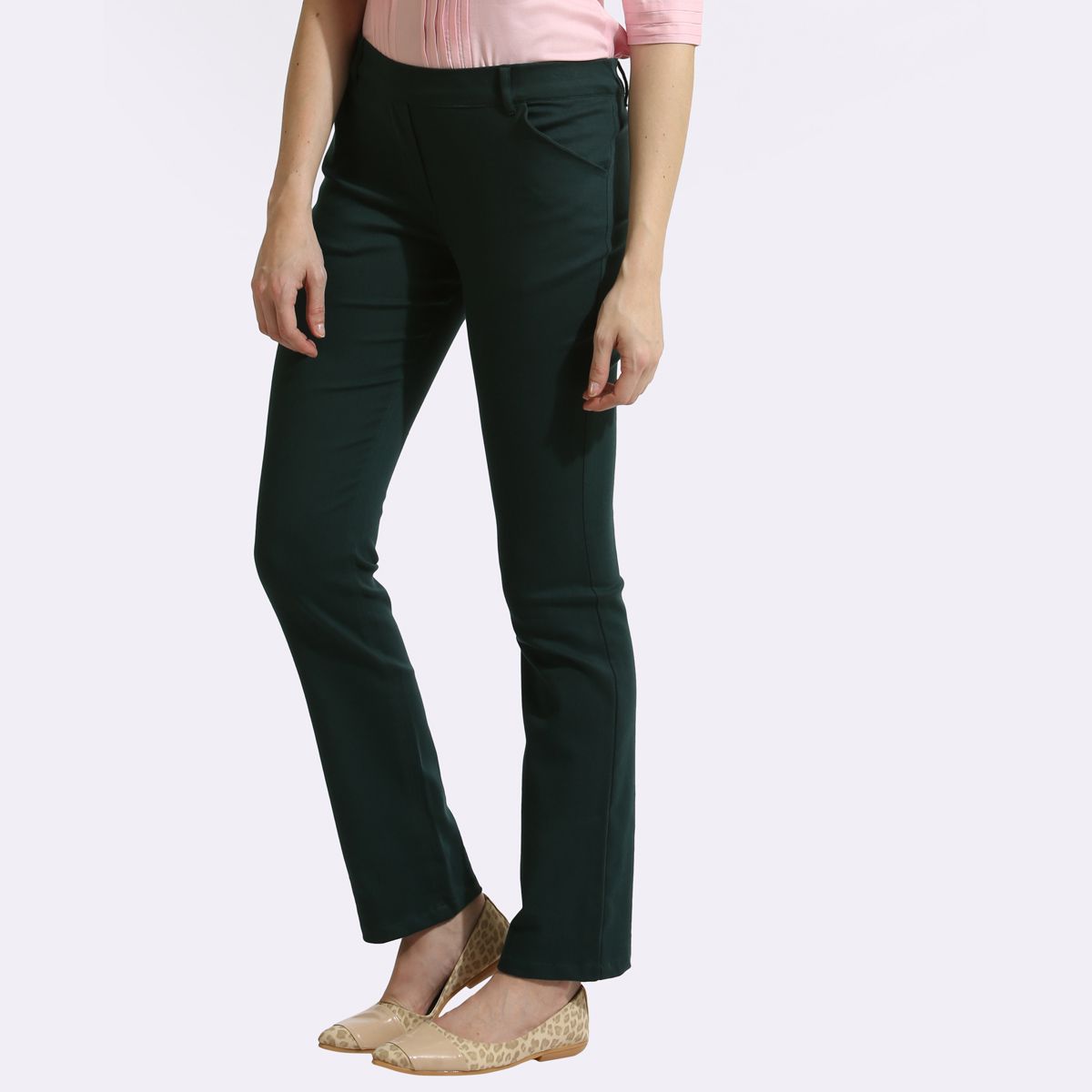 The Elasto Pants Cotton Super Stretch Pull On Deep Green