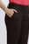 The Elsa Pants Cotton Linen Stretch Deep Brown